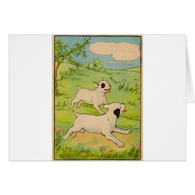 1914 twee honden die lopen (Voorkant Horizontaal)