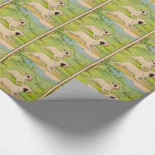 1914 twee honden die lopen cadeaupapier