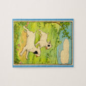 1914 twee honden die lopen legpuzzel (Horizontaal)