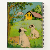 1914 twee honden en een kleine witte kat notitieboek (Achterkant)