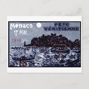 1914 Venetiaans Festival van Monaco Briefkaart