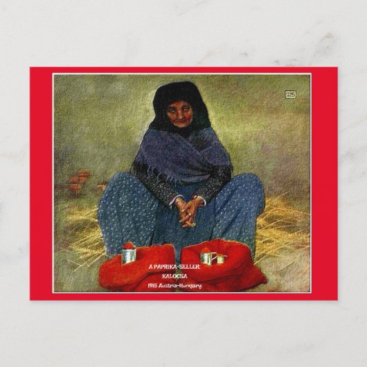 "1915-A PAPRIKA-SELLER, KALOCSA-Oostenrijk-Hongari Briefkaart (Voorkant)