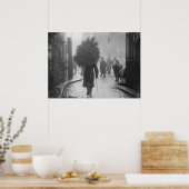 1915: A soldier carrying a christmas tree Poster (Keuken)