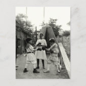 1915 Backyard Boxing Match Briefkaart (Voorkant)