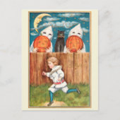  1915 Boy at Fence Halloween Briefkaart (Voorkant)