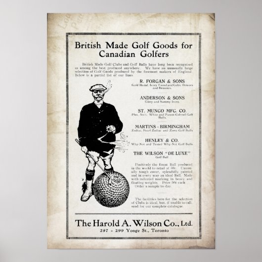  1915 British Made Golf Print (Voorkant)