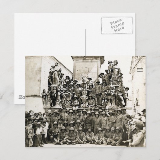 1915 Britse Empire Troops Briefkaart (Voorkant / Achterkant)