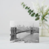 1915 Brooklyn Bridge en Manhattan New York City Briefkaart (Staand voorkant)