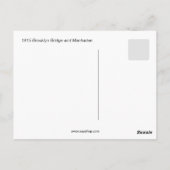 1915 Brooklyn Bridge en Manhattan New York City Briefkaart (Achterkant)