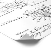 1915  Chiropractic Table Patent Art-afdrukken Poster (Hoek)