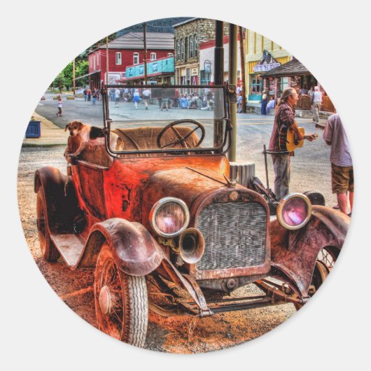 1915 DODGE RONDE STICKER (Voorkant)
