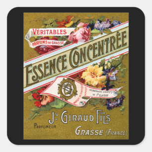 1915 Essence Concentree Franse parfum Vierkante Sticker