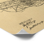 1915 Flying Machine Airplane Patent Drawing Print (Hoek)