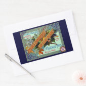 1915 Franse witte Lila parfum Rechthoekige Sticker (Envelop)