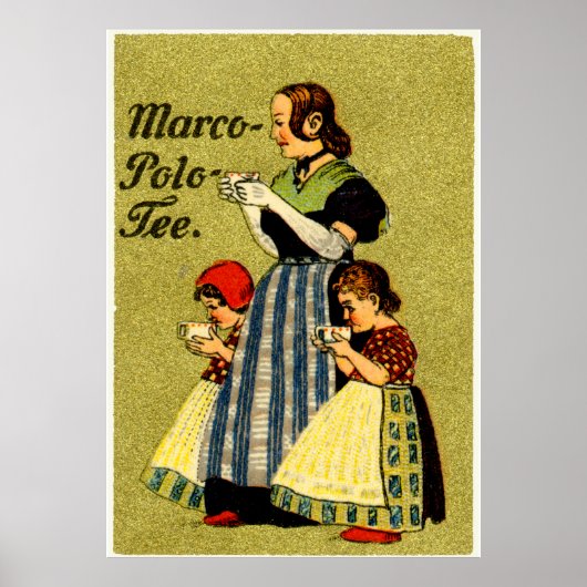 1915 Geniet van Marco Polo thee Poster (Voorkant)