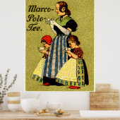 1915 Geniet van Marco Polo thee Poster (Keuken)