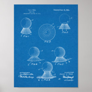 1915 Golf Ball T-shirt Design Patent Art Print