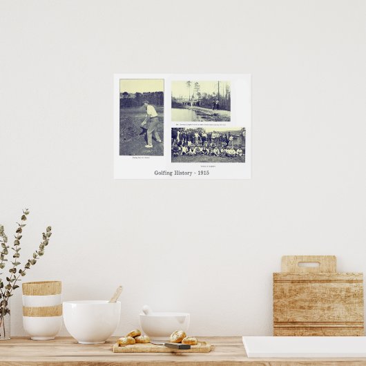 1915 Golfing History Print (Keuken)