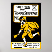 1915 Ja! Womens Suffrage Poster (Voorkant)