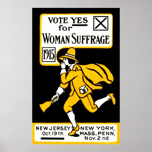 1915 Ja! Womens Suffrage Poster (Voorkant)