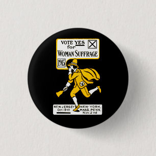 1915 Ja! Womens Suffrage Poster Ronde Button 3,2 Cm
