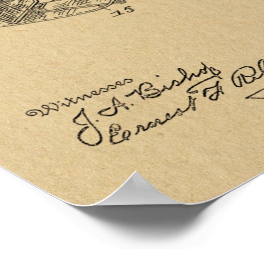 1915  kunsttekening van vliegtuigpatenten poster (Hoek)