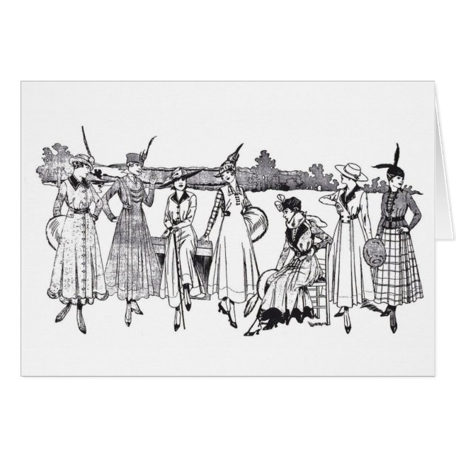 1915 One-Piece Frocks Mode-strips (Voorkant Horizontaal)