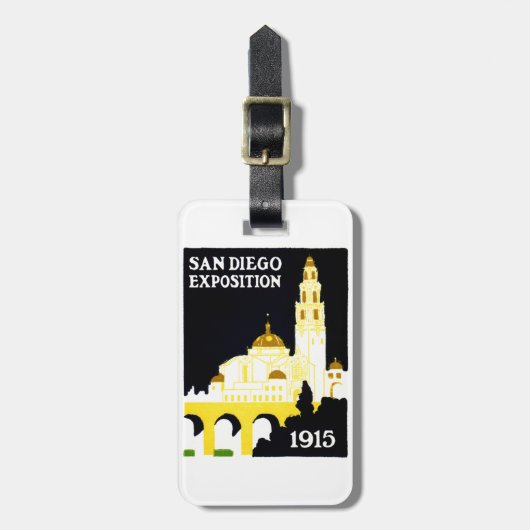 1915 San Diego Exposition Bagagelabel (Voorkant verticaal)