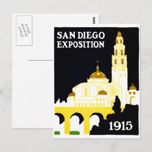 1915 San Diego Exposition Briefkaart (Voorkant / Achterkant)