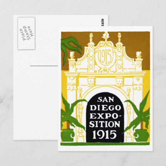 1915 San Diego Exposition Briefkaart (Voorkant / Achterkant)