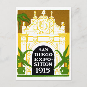 1915 San Diego Exposition Briefkaart