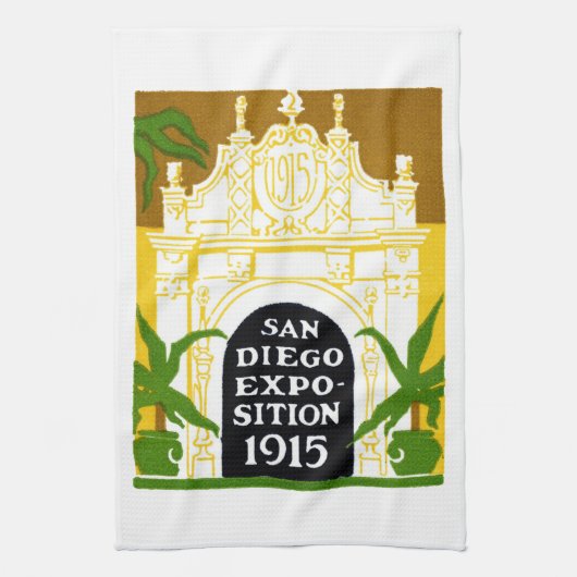 1915 San Diego Exposition Theedoek (Verticaal)