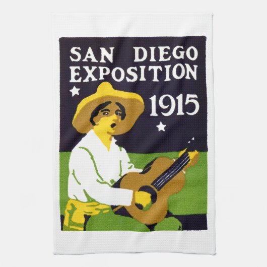 1915 San Diego Exposition Theedoek (Verticaal)