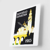 1915 San Diego Exposition Vierkante Klok (Hoek)