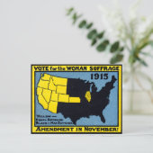 1915 Stemming voor de woede van vrouwen Briefkaart (Staand voorkant)