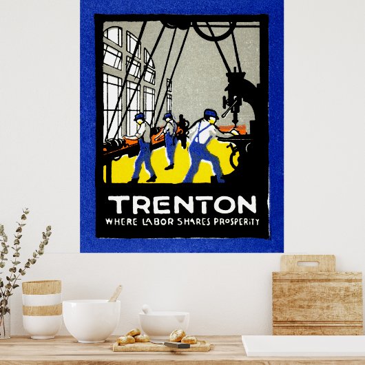 1915  Trenton New Jersey Poster (Keuken)