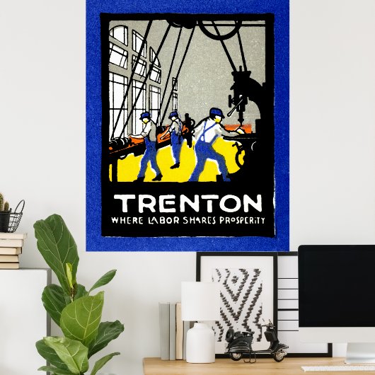 1915  Trenton New Jersey Poster (Thuiskantoor)