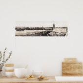 1915 Uitzicht vliegende banken, AK Yard Long Photo Poster (Keuken)