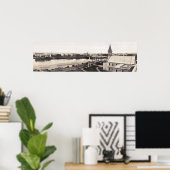 1915 Uitzicht vliegende banken, AK Yard Long Photo Poster (Thuiskantoor)