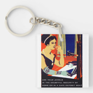 1915 Zijn uw juwelen veilig Sleutelhanger