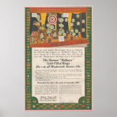 1916 Ad voor Woolworth Bullseye met goud gevulde r Poster (Voorkant)