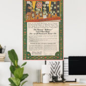 1916 Ad voor Woolworth Bullseye met goud gevulde r Poster (Thuiskantoor)