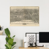 1916 Chicago, IL Birds Eye Uitzicht Panoramic Map Poster (Thuiskantoor)