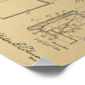 1916  Chiropractic Table Patent Art-afdrukken Poster (Hoek)
