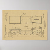 1916 Chiropractic Table Patent Art-afdrukken Poster (Voorkant)