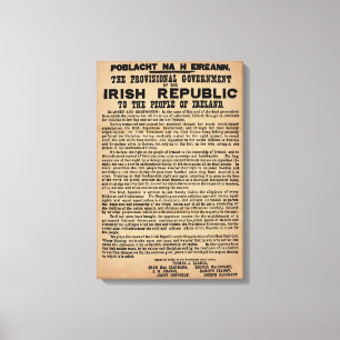 1916 Irish Proclamation Canvas (origineel exemplaa Afdruk