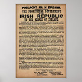 1916 Irish Proclamation - Original Copy Poster (Voorkant)