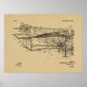 1916 Kunst voor de tekening van vliegtuigpatenten Poster (Voorkant)