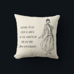 1916  Mode Bord Vrouw Zwart-wit Kussen<br><div class="desc">Deze 1916 print van een vrouw in  mode is ideaal voor een slaapkamer of woonkamer.</div>