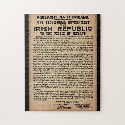 1916 Proclamatie van Ierland Jigzaag Puzzle Legpuzzel (Verticaal)